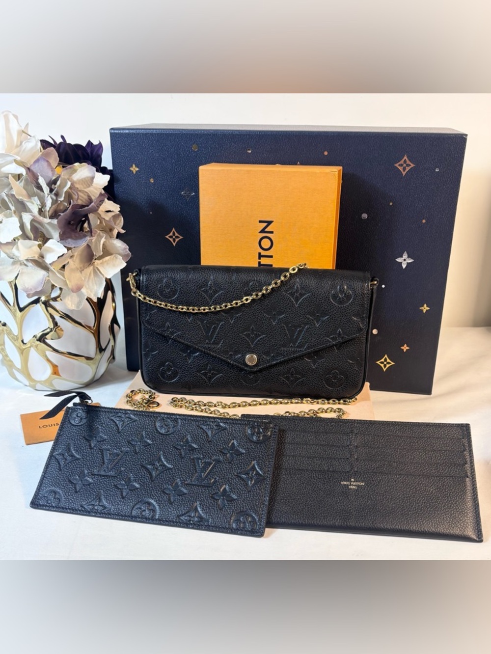 Beautiful Louis Vuitton Felicie Empreinte Noir
